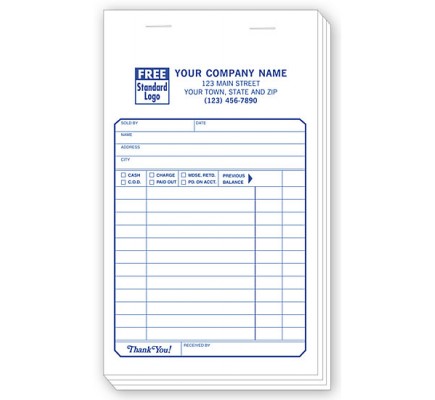 Sales Slips Pads with Carbon Copies 